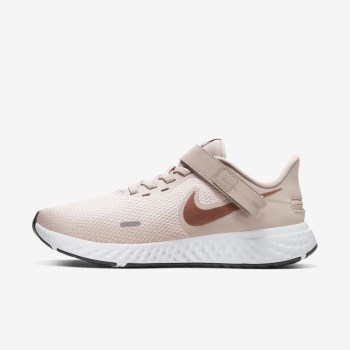 Nike Revolution 5 FlyEase - Női Futócipő - Rózsaszín/Szürke/Fekete/Metal Piros